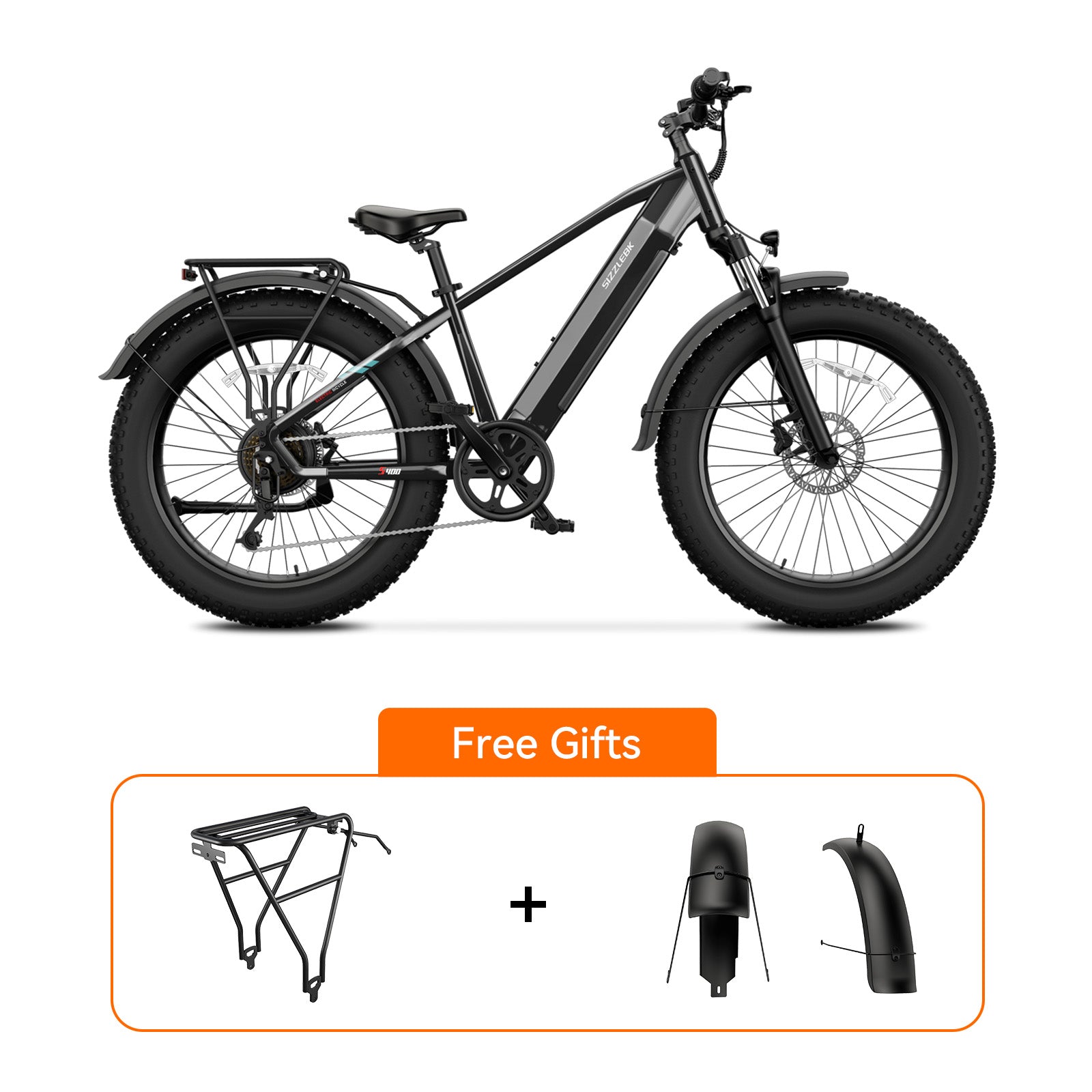 S400 26'' X4'' Step Over Fat Tire Snow & Beach E-Bike