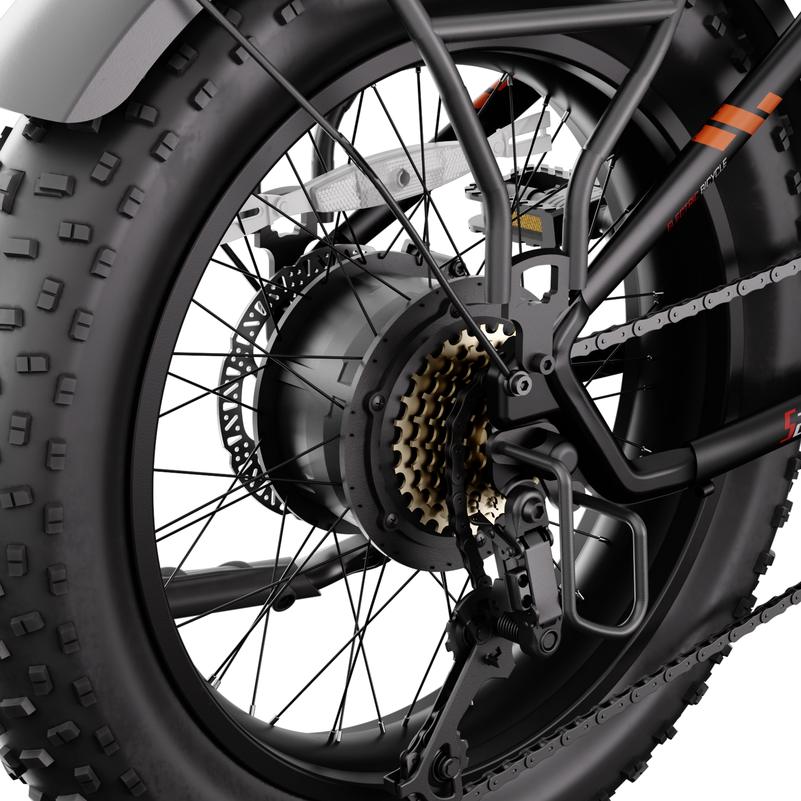 S200 20" X 4" Fat Tire Foldable Commuter electric bicycle