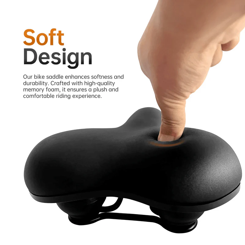 Sizzlebk Universal Oversized Ebike Seat Cushion – Memory Foam Padding, 10”x12” Extra Comfort