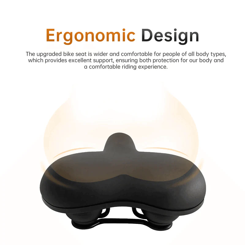 Sizzlebk Universal Oversized Ebike Seat Cushion – Memory Foam Padding, 10”x12” Extra Comfort