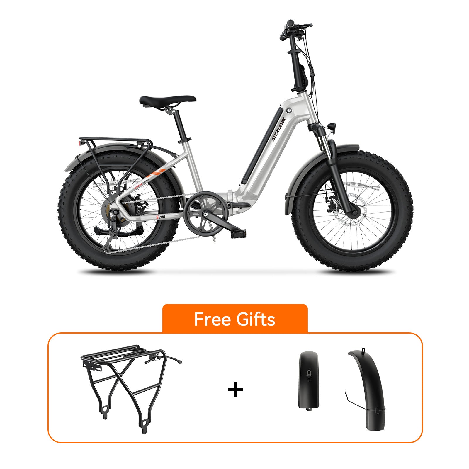 S200 20" X 4" Fat Tire Foldable  Commuter electric bicycle