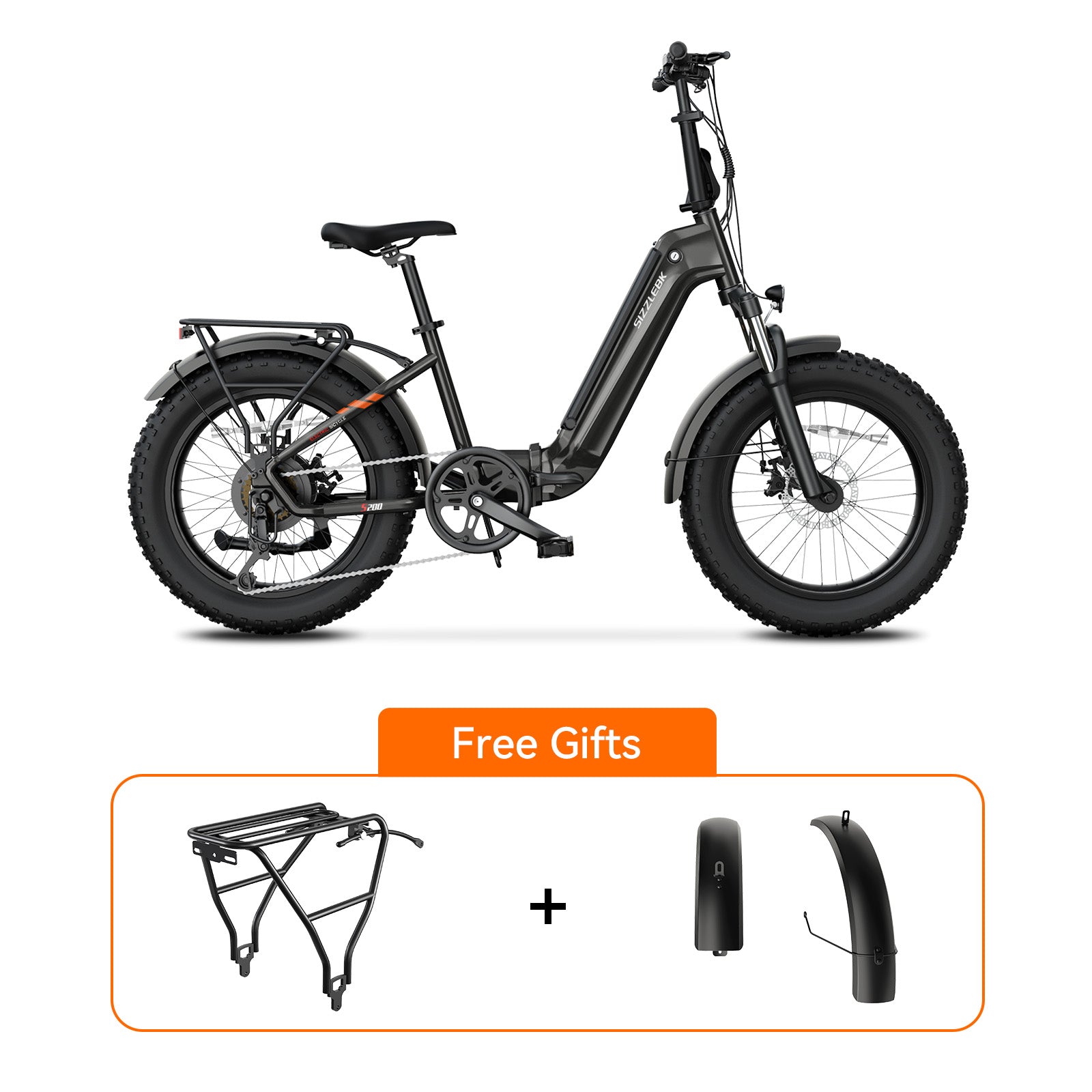 S200 20" X 4" Fat Tire Foldable  Commuter electric bicycle