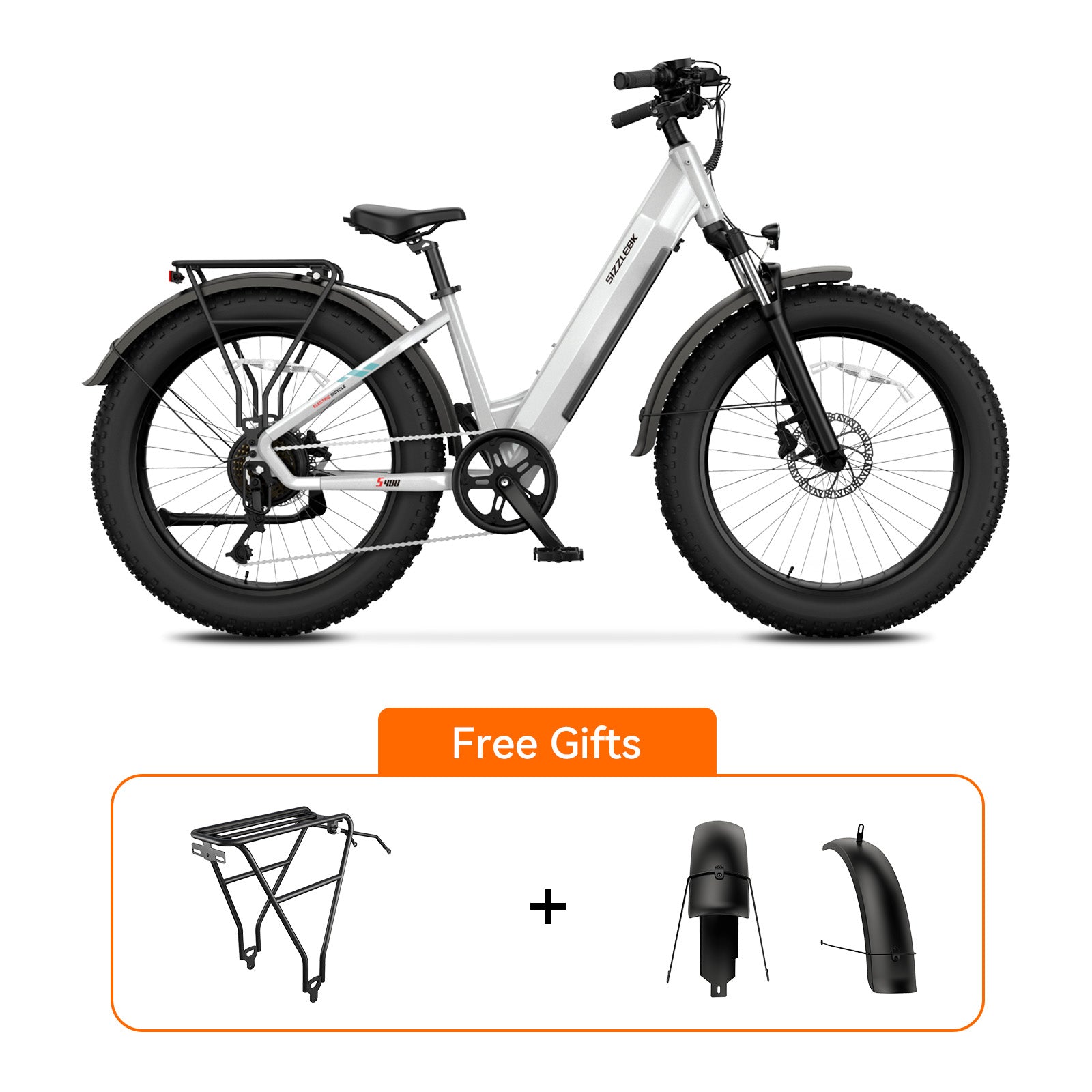S400 26'' X4''  Step Thru Fat Tire Off-Road & Cruiser Ebike