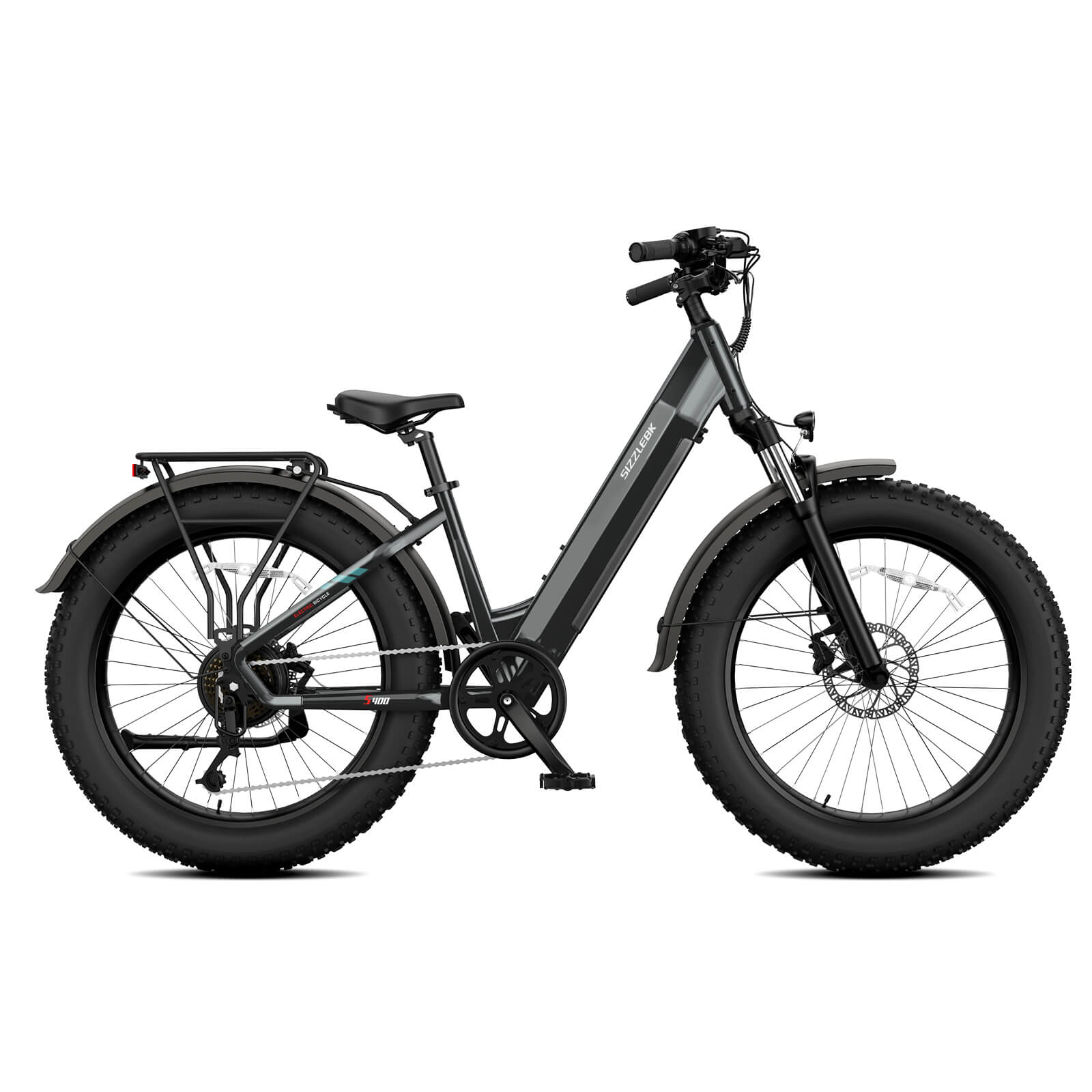 Sizzlebk S400 26'' Step Thru Fat Tire Ebike