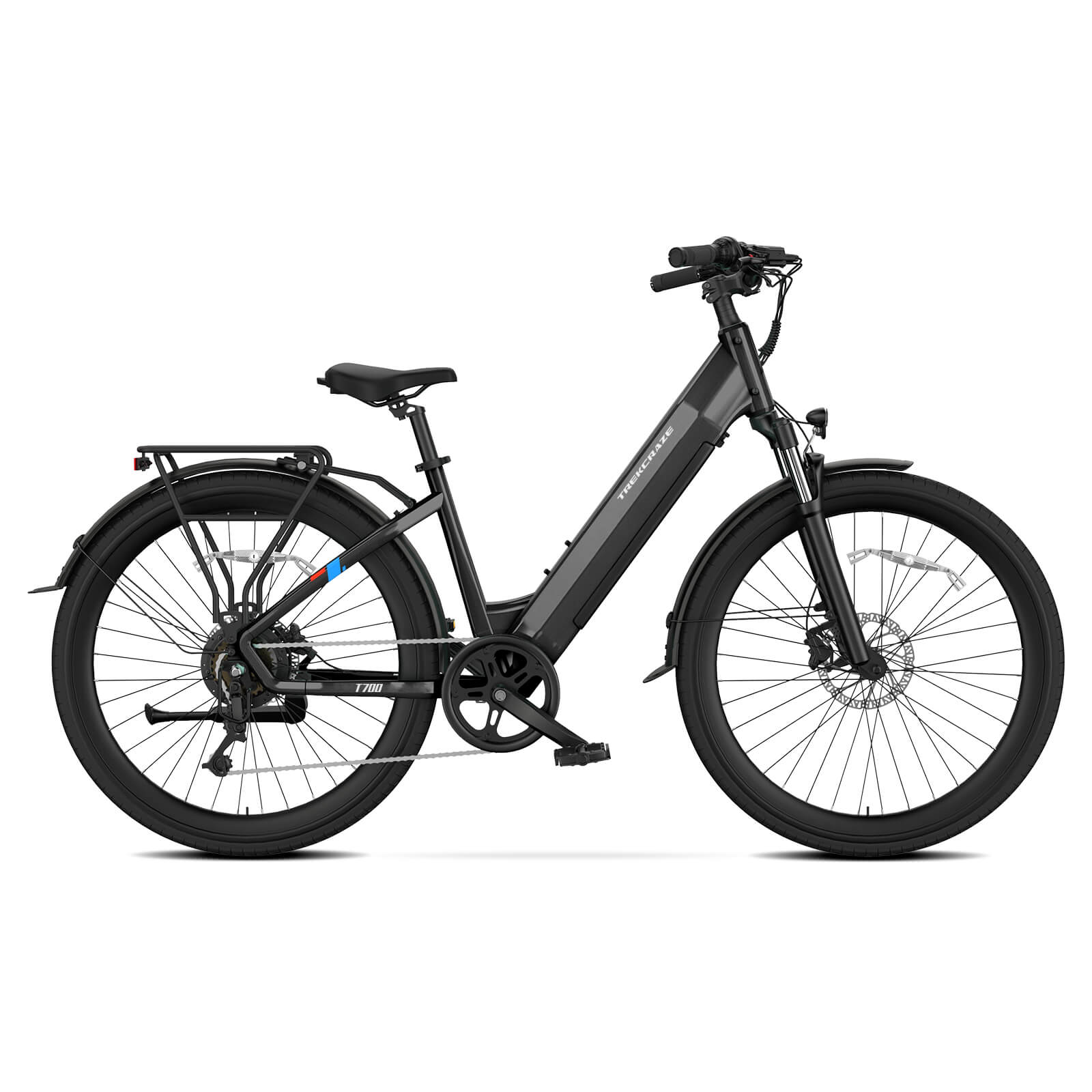 T700 27.5'' Step Thru Mountain Ebike for Adult