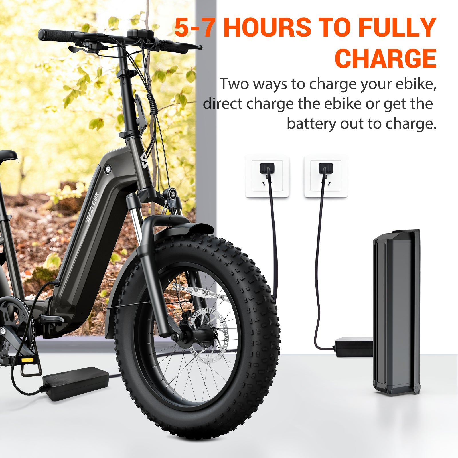 Sizzlebk S200 20" Fat Tire Foldable Ebike