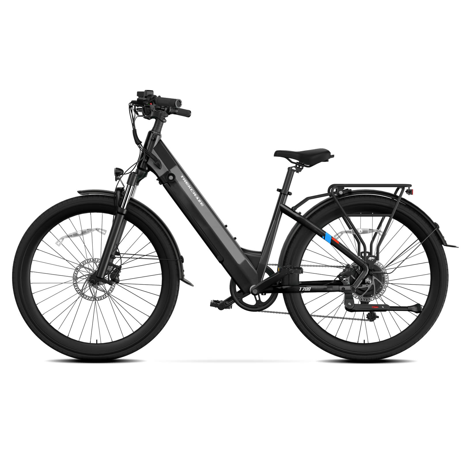 T700 27.5'' Step Thru Mountain Ebike for Adult