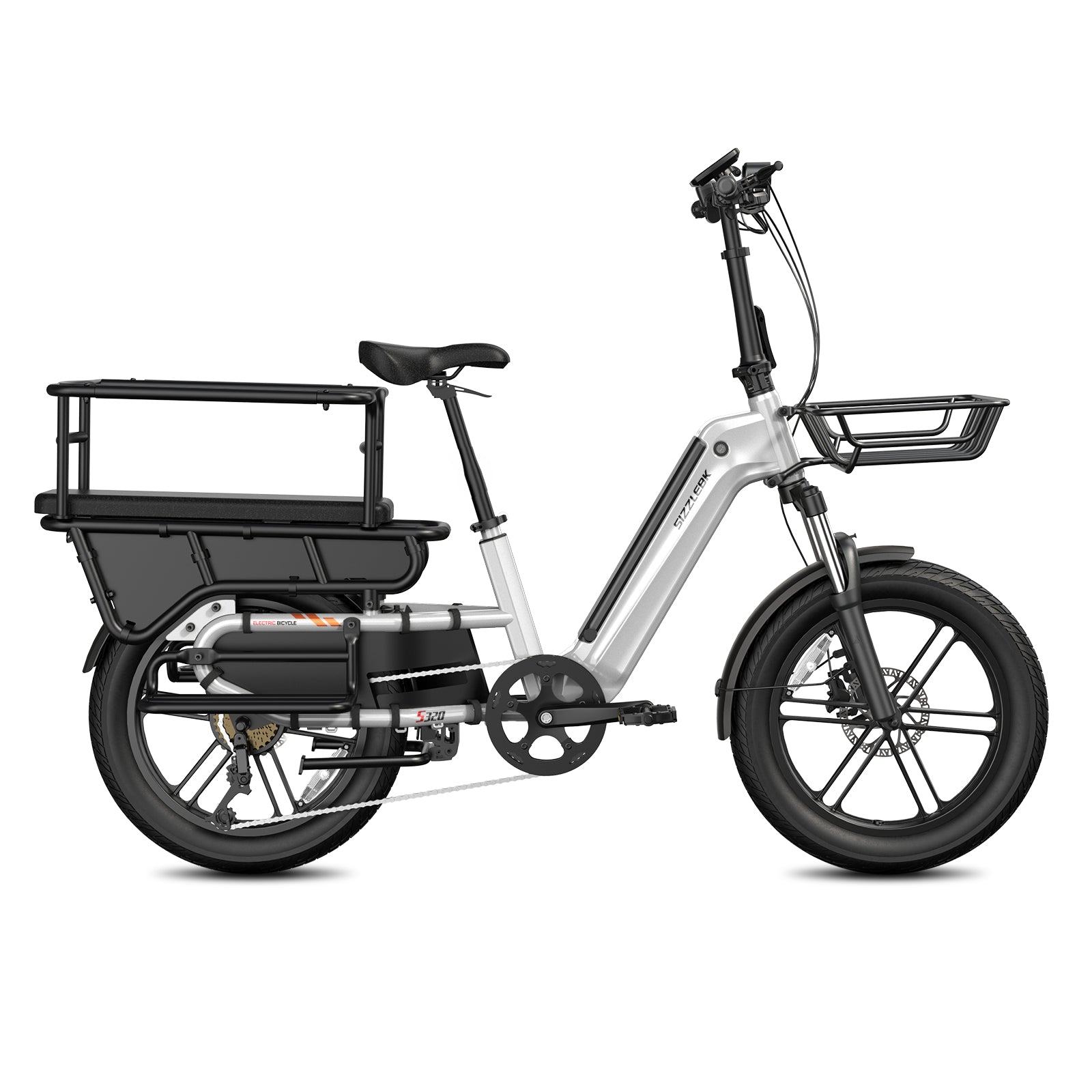 S320 Aluminous 20''X4'' Fat Tire All Terrain Cargo E-Bicycle USA