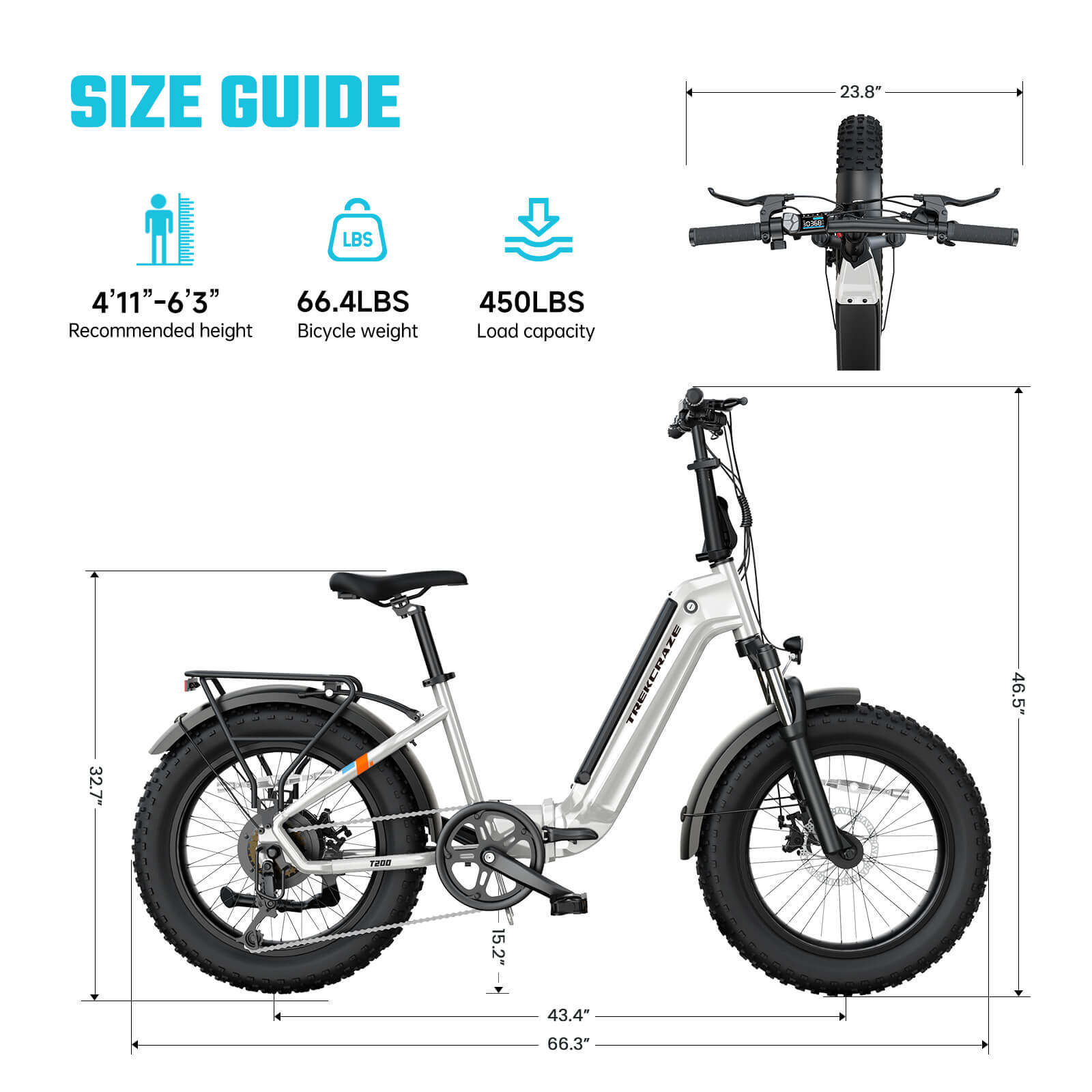 T200 20'' Foldable Fat Tire Ebike